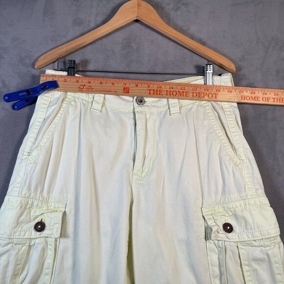American Eagle Shorts Mens 30 Light Green Cargo Heavy Cotton Outdoor 11" Inseam - Picture 4 of 9